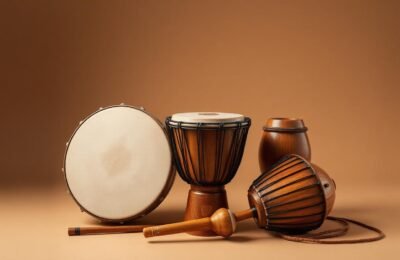 Kit de percussão artesanal